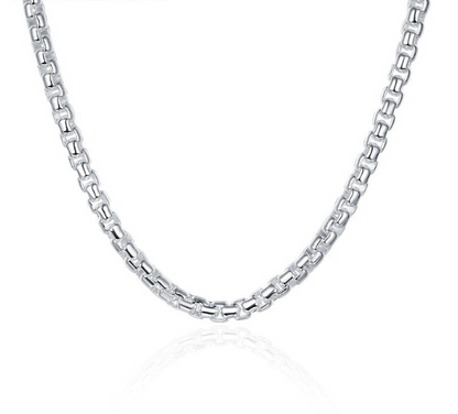 Round Box Chain Sterling 925 Silver